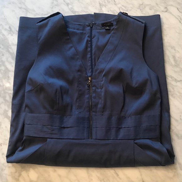 Ann Taylor Blue Fitted Sheath Dress, 4 - Picture 6 of 7